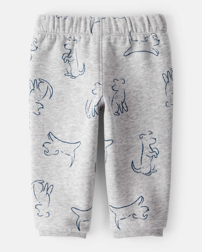 Baby Boy Dog Knit Pull-On Pants - Grey, image 2 of 4 slides