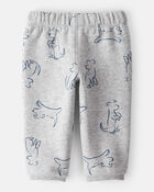 Baby Boy Dog Knit Pull-On Pants - Grey, image 2 of 4 slides