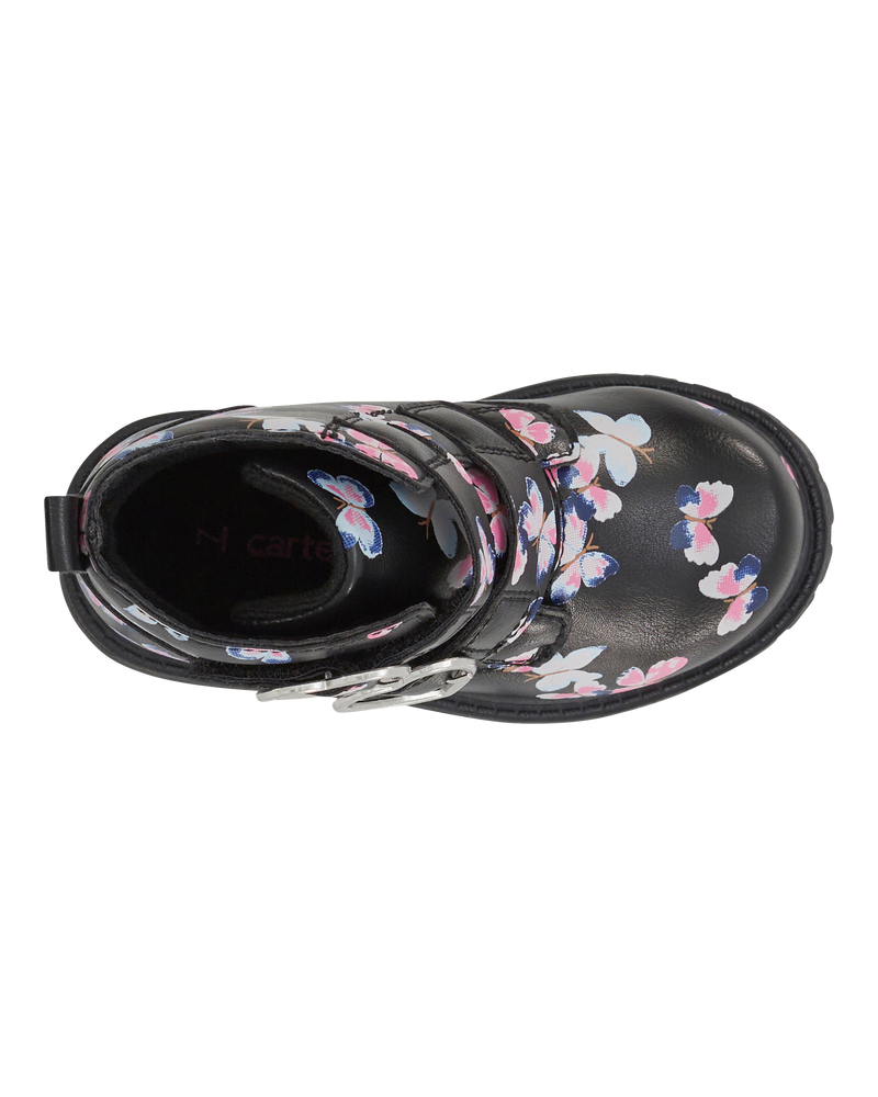 Enfant en bas &acirc;ge Bottes &agrave; boucles &agrave; motif de c&oelig;ur de papillon, image 4 sur 6 diapositives