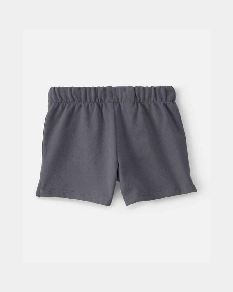 Toddler Girl French Terry Shorts - Grey, image 2 of 4 slides