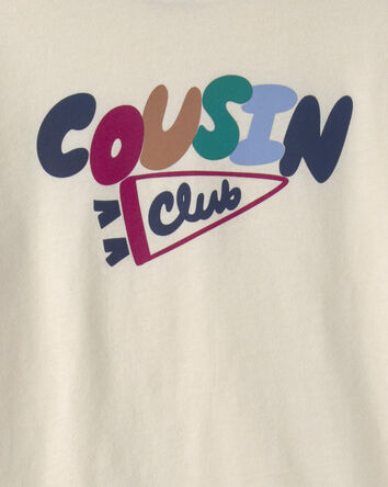 Kids 'Cousin Club' Long-Sleeve Graphic Tee - Cream, 
