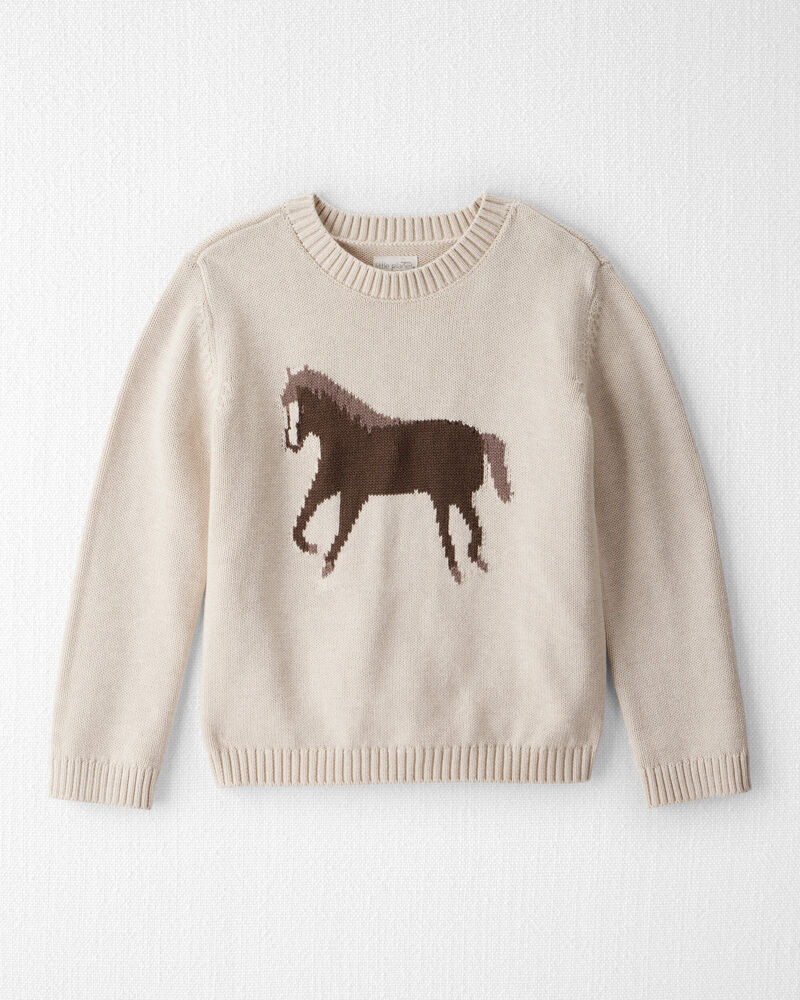 Kid Organic Cotton Horse Sweater Knit, image 1 of 4 slides
