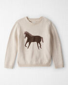 Kid Organic Cotton Horse Sweater Knit, image 1 of 4 slides