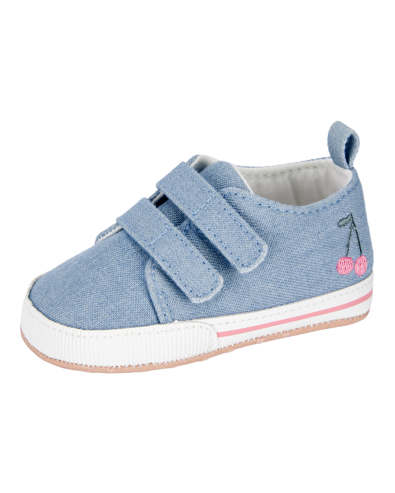 Bébé Espadrilles à cerises - Bleu, image 6 sur 7 diapositives