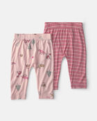 Baby Girl 2-Pack Woodland PurelySoft&trade; Pull-On Pants - Pink, image 1 of 7 slides