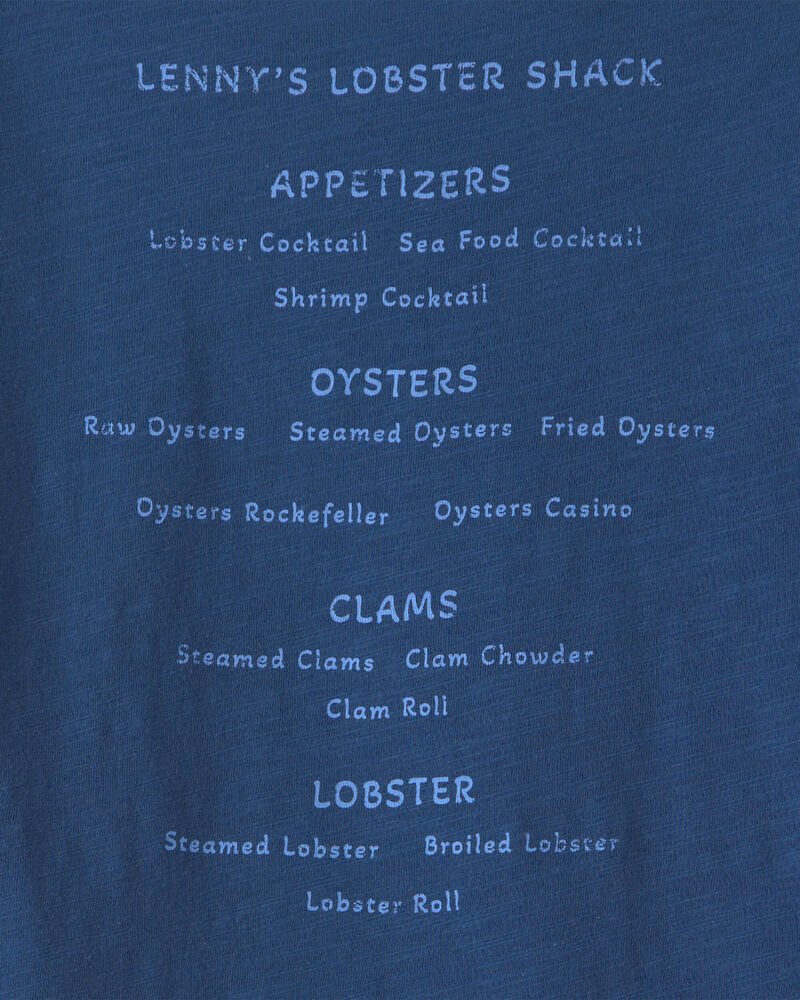 Boys Lobster Graphic Tee - Blue, image 5 of 6 slides