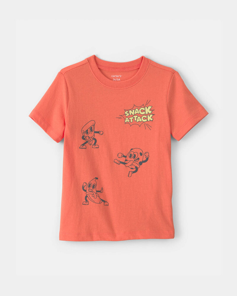 Toddler Boy Snack Attack Graphic Tee - Orange, image 1 of 3 slides