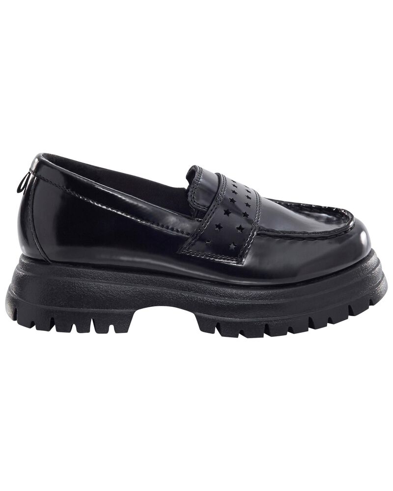 Kid Block Heel Slip-On Loafers, image 2 of 7 slides