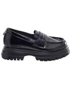 Kid Block Heel Slip-On Loafers, image 2 of 7 slides