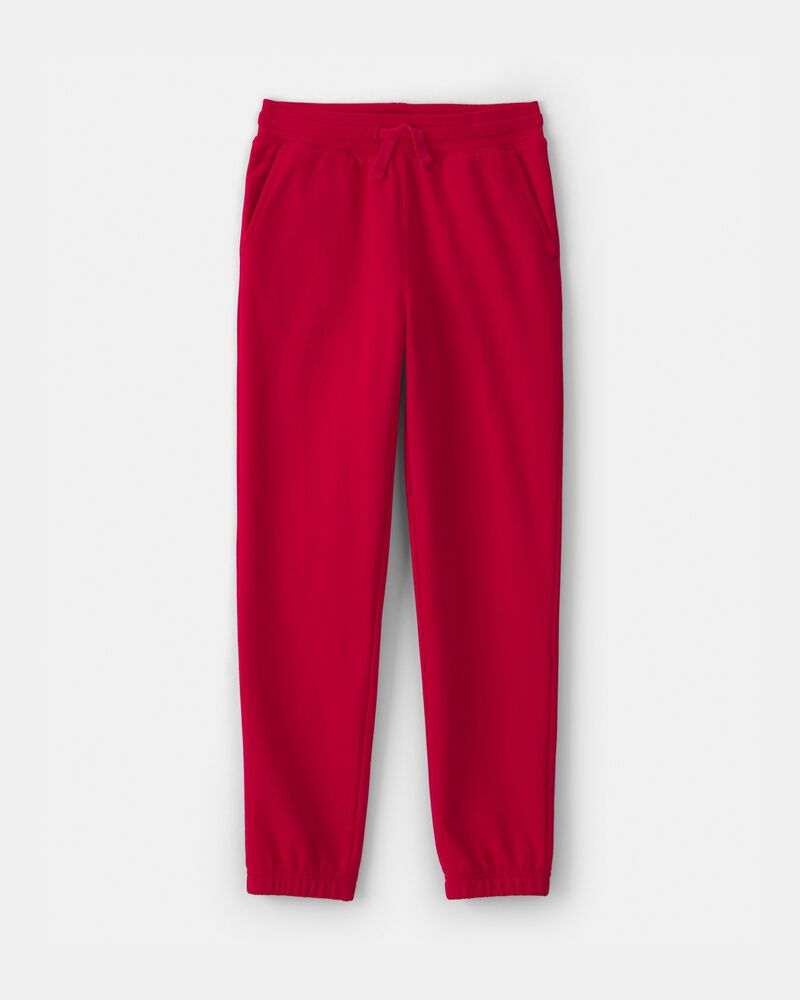 Jeune - Pantalon de jogging en tricot avec cordon de serrage - Rouge, image 1 sur 3 diapositives