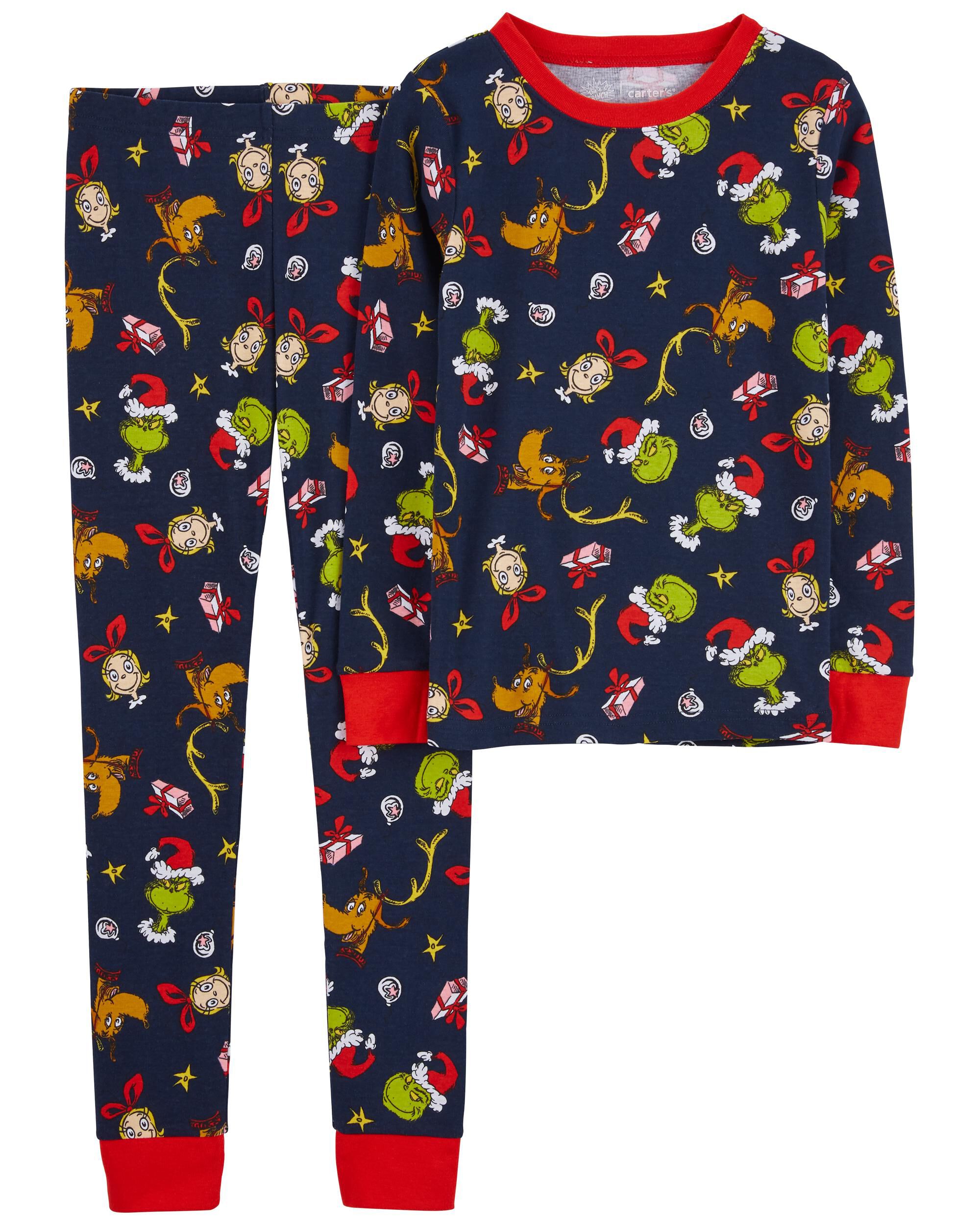 2 Piece Grinch Christmas 100 Snug Fit Cotton Pyjamas