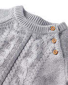 Baby Organic Cotton Cable Knit Sweater Set, image 2 of 5 slides
