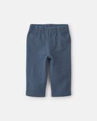 B&eacute;b&eacute; gar&ccedil;on - Pantalon en jersey bouclette &agrave; enfiler - Indigo, image 1 sur 3 diapositives
