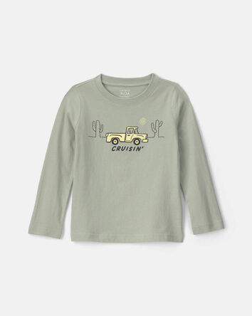 Toddler Boy 'Cruisin' Truck Long-Sleeve Graphic Tee - Green, 