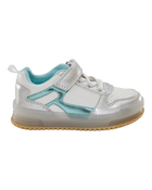 Tout-petit Espadrilles métalliques à lumières - Argent/Turquoise, image 3 sur 8 diapositives