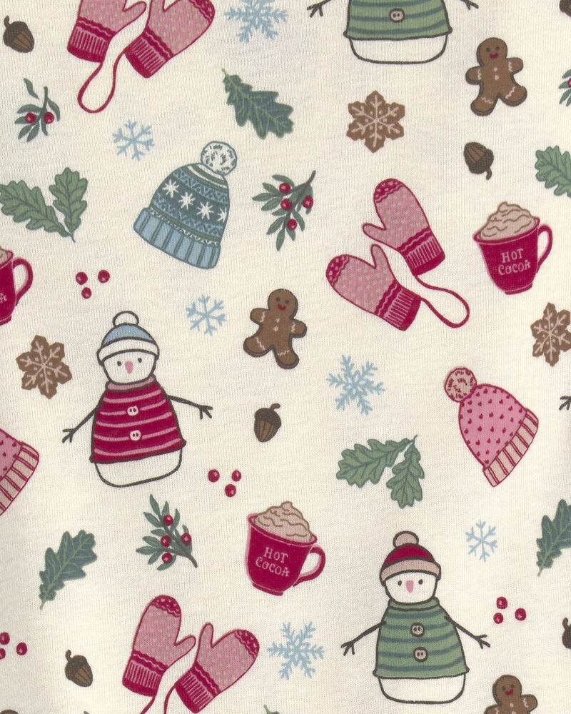 Toute-petit fille - Pyjama 2 pi&egrave;ces en coton biologique au motif D&eacute;cor hivernal, image 3 sur 3 diapositives