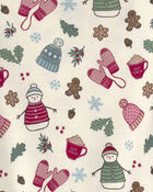 Toute-petit fille - Pyjama 2 pi&egrave;ces en coton biologique au motif D&eacute;cor hivernal, image 3 sur 3 diapositives