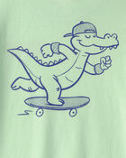 Toddler 'Later Gator' Skateboard Graphic Tee - Green, image 4 of 5 slides