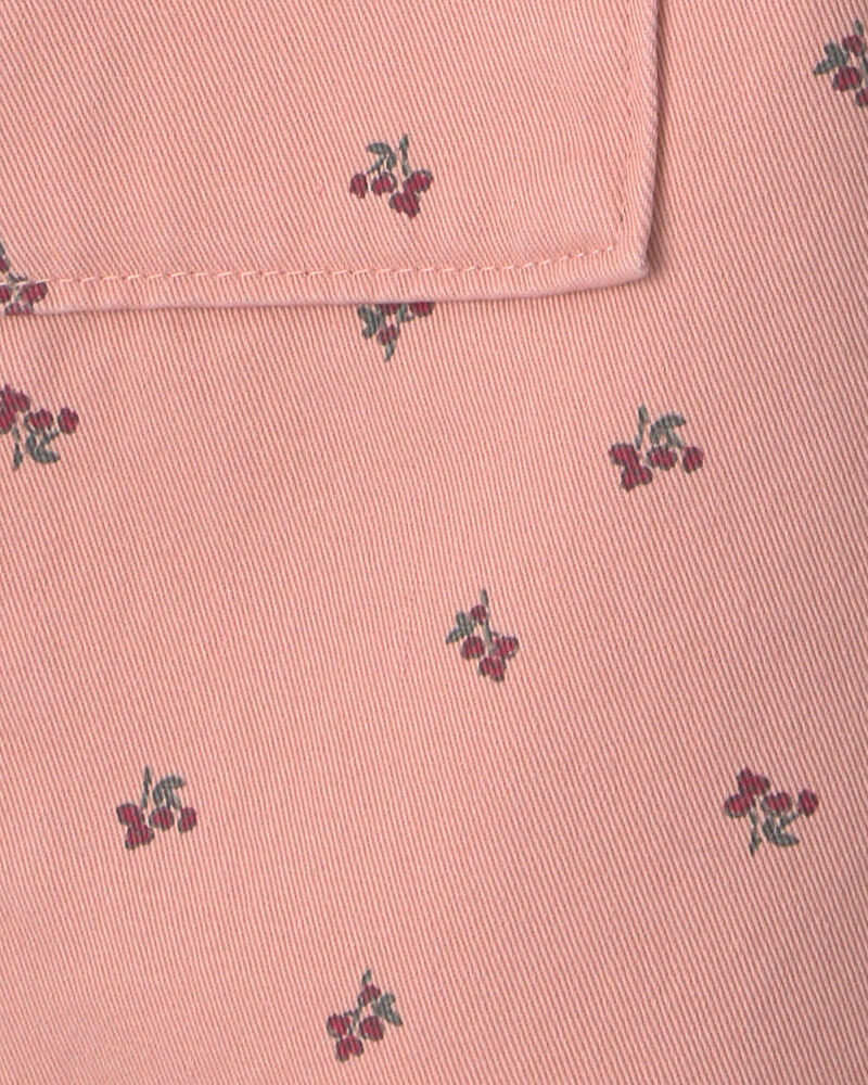 Baby Girl Organic Cotton Twill Wide-Leg Overalls, image 4 of 5 slides