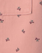 Baby Girl Organic Cotton Twill Wide-Leg Overalls, image 4 of 5 slides