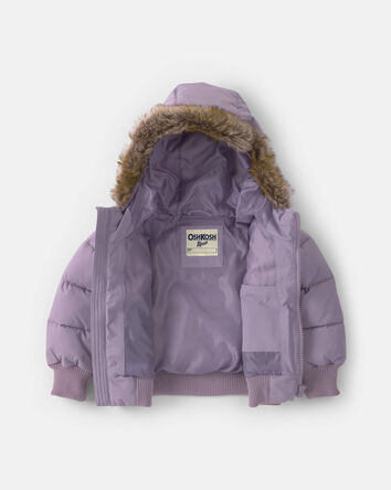 Toddler Girl Bubble Urban Jacket- Lavender, 