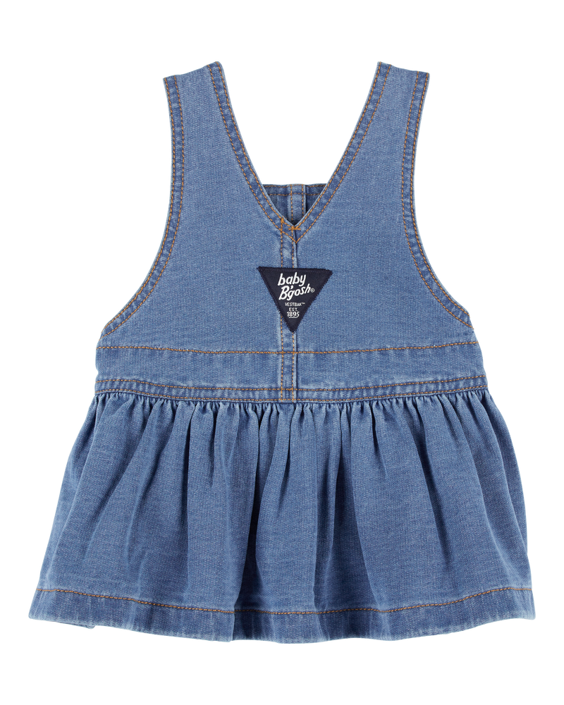 Baby Girls Baby Knit Like Denim Jumper Dress 24M OshKosh Bgosh