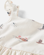 Baby Organic Cotton Coastal-Print Dress, image 4 of 5 slides