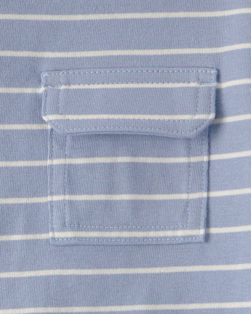 Toddler Boy Striped Colorblock Long-Sleeve Tee - Blue, image 4 of 5 slides