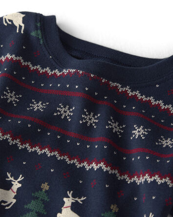Adult 2-Piece Organic Cotton Fair Isle Pyjamas, 