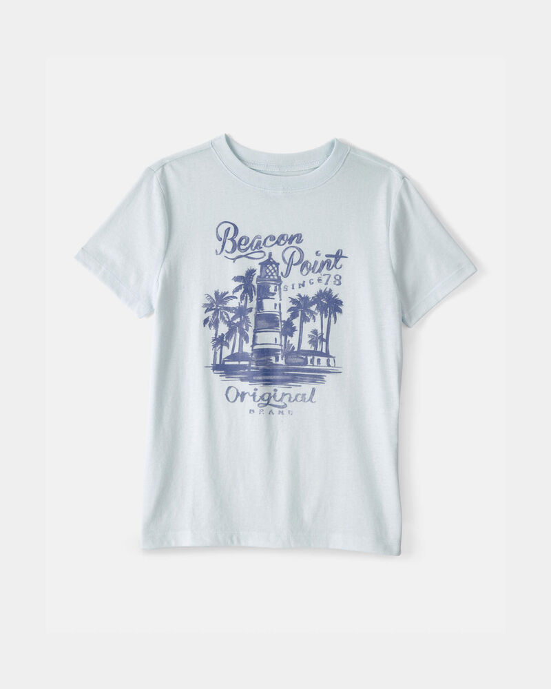Kid Lighthouse Graphic Tee - Blue, image 1 of 3 slides
