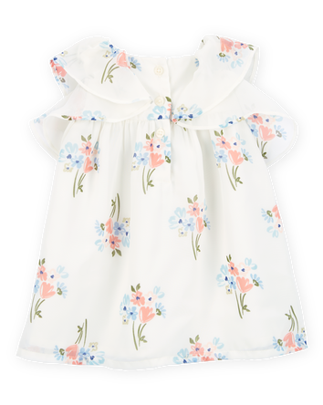 Baby Floral Dress - Ivory, 