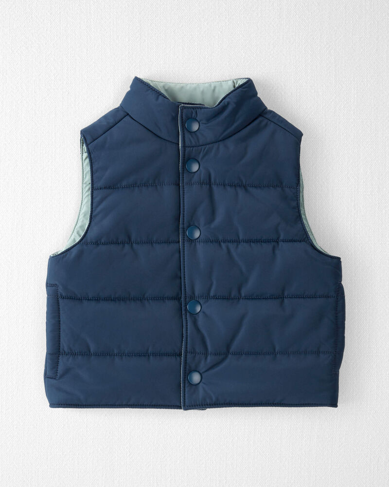 Baby 2-in-1 Puffer Vest Made with Recycled Materials, image 1 of 5 slides