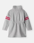 Toddler Girl Mock Neck Long-Sleeve Dress - Grey, image 3 of 6 slides