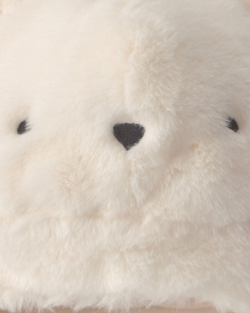 Baby Polar Bear Christmas Fleece Hat - Cream, image 3 of 4 slides