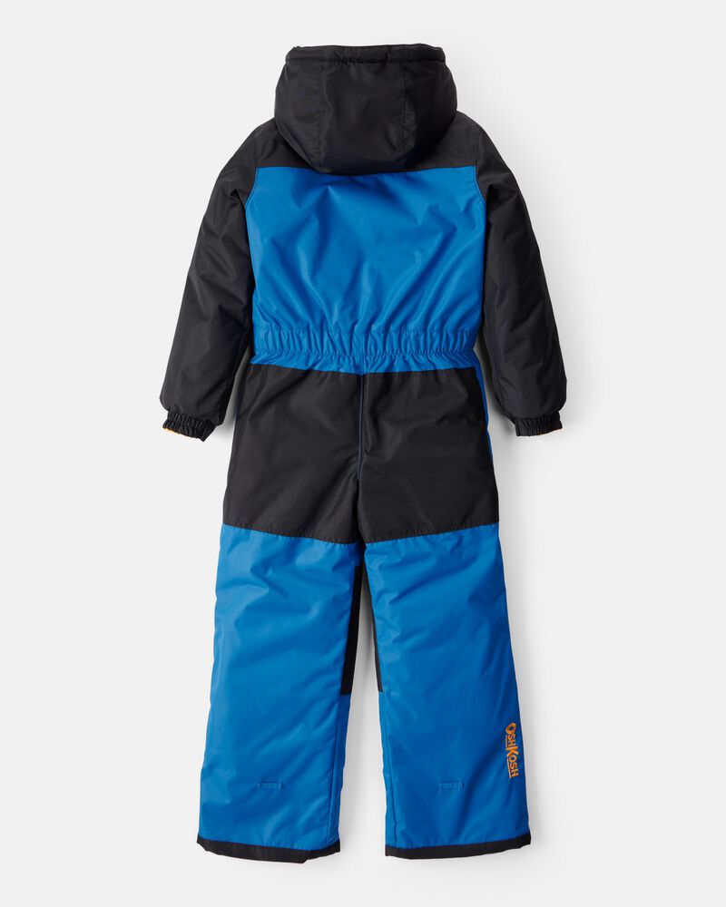 Kid Boy 1-Piece Taslan Snowsuit - Blue, image 2 of 5 slides