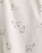 Toddler 2-Pack Organic Cotton T-Shirts in Holiday Llama and Stripes, image 3 of 5 slides