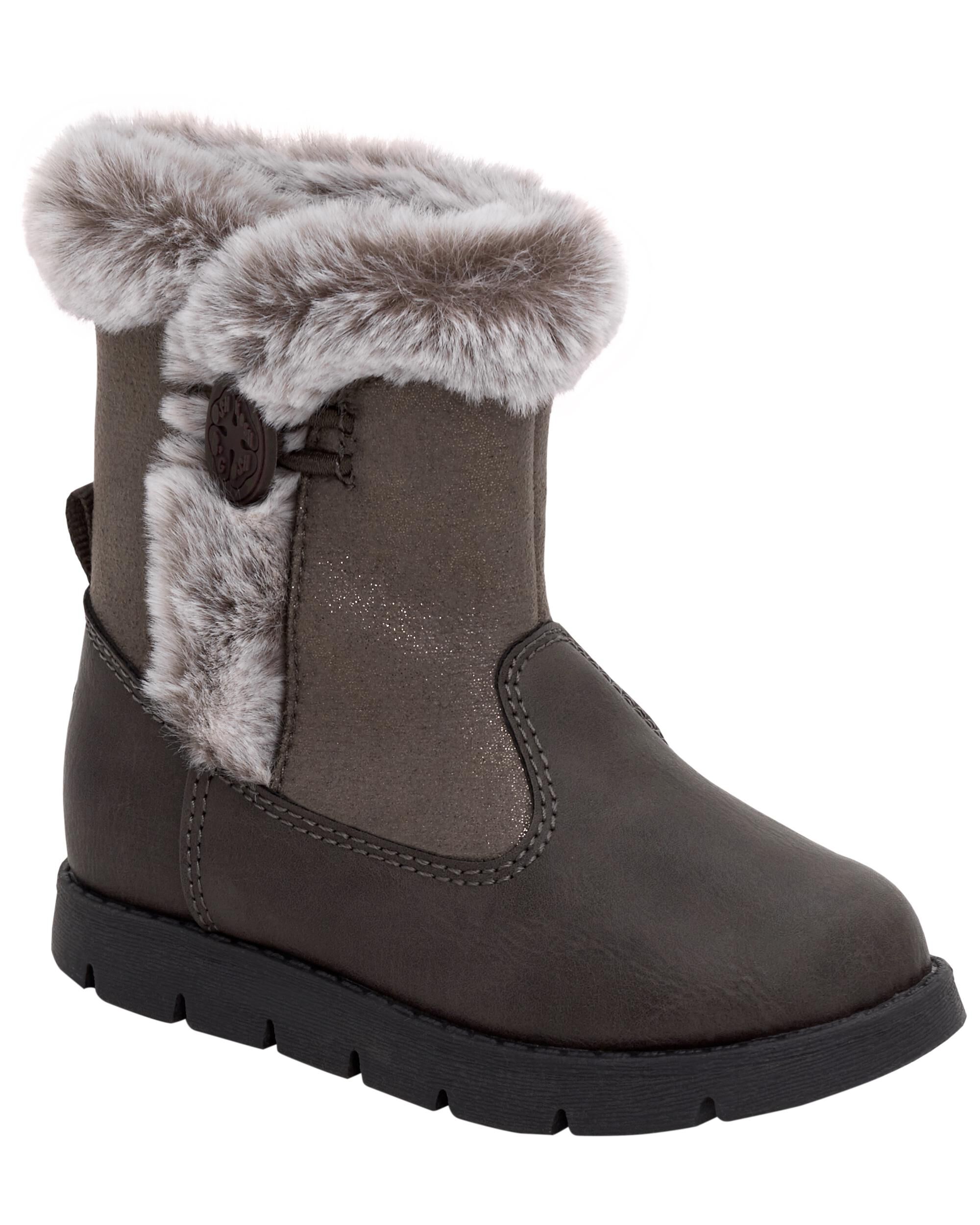 Grey Faux Fur Boots Carter s Oshkosh Canada