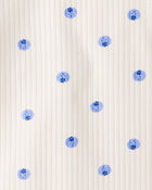 Baby Girl Blueberry Print Long-Sleeve Fashion Bodysuit - White, image 2 of 3 slides