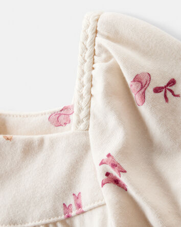 Bébé fille - Haut à manches courtes à motif d’inspiration cowgirl - Crème, 