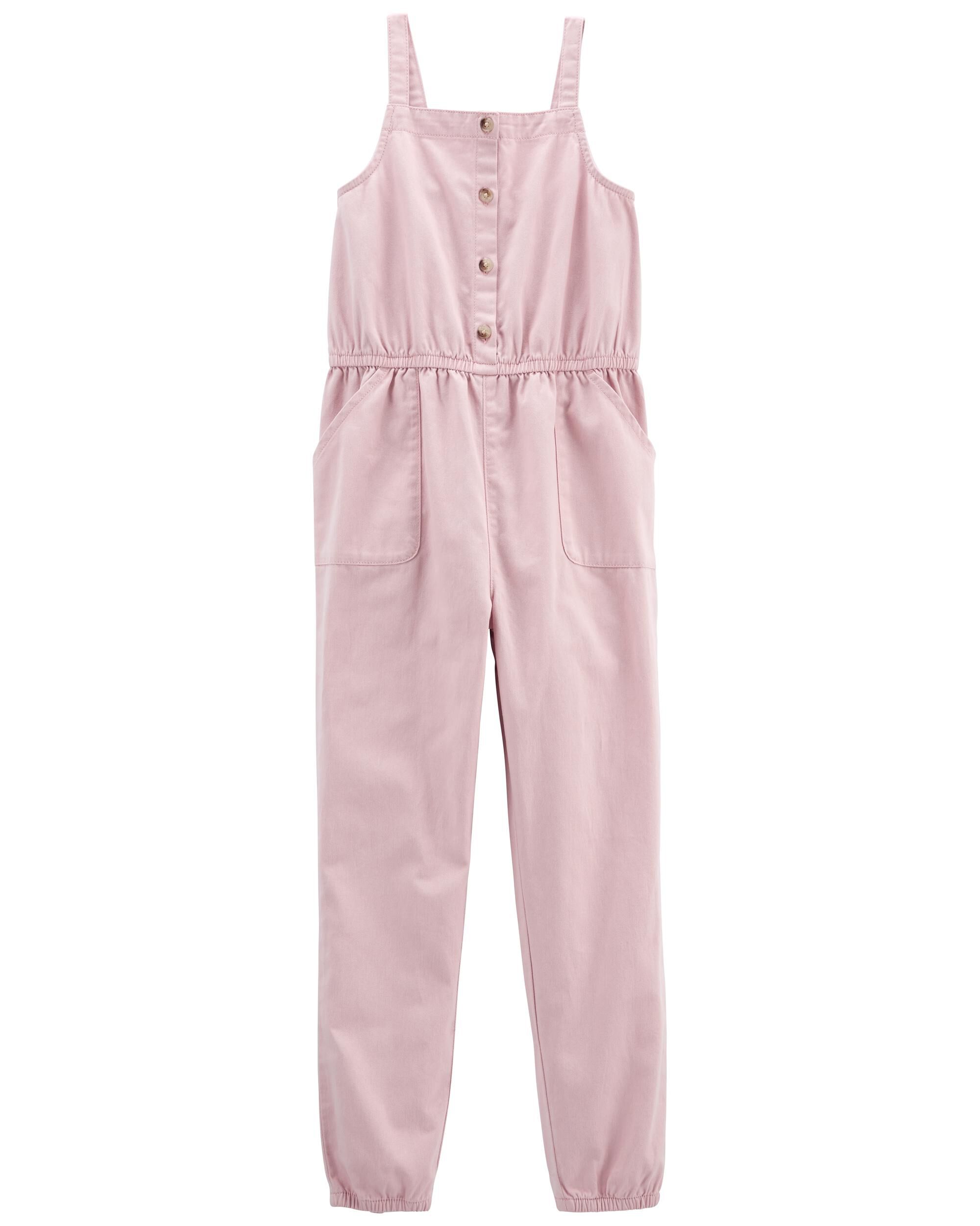 Button Front Utility Jumpsuit