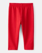 Baby Girl Pull-On Stretch Rib Leggings - Red, image 1 of 4 slides