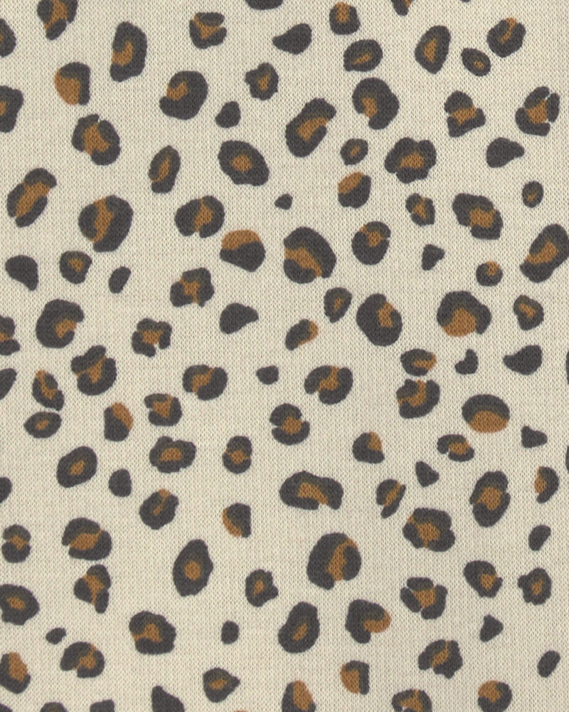 Toddler Girl Leopard Fleece Pull-On Stretch Leggings - Brown, image 4 of 5 slides