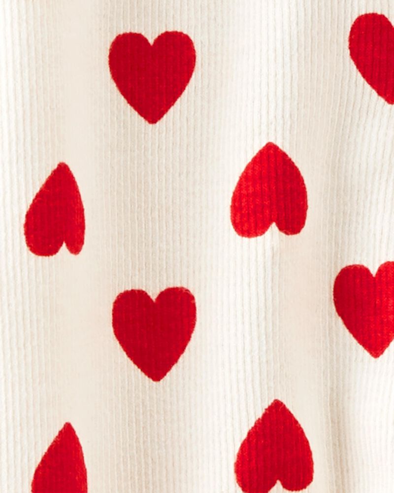 Organic Cotton Heart Print Sleeper Pyjamas, image 3 of 4 slides