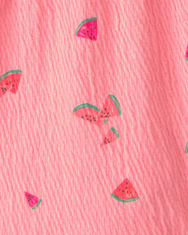Baby Girl Ruffle-Trim Watermelon Shorts - Pink, image 3 of 4 slides
