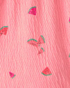 Baby Girl Ruffle-Trim Watermelon Shorts - Pink, image 3 of 4 slides