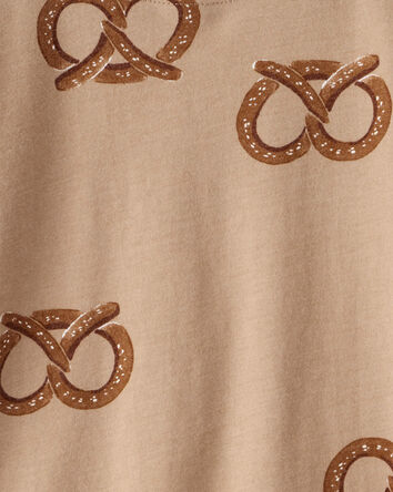 Tout-petit garçon - T-shirt à manches longues avec motif bretzel - Brun, 