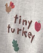 Baby 2-Piece 'Tiny Turkey' French Terry Long-Sleeve Top & Pant Set - Grey, image 3 of 6 slides