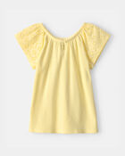 Girls Eyelet Top - Yellow, image 1 of 3 slides