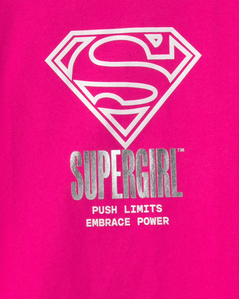 Girls Supergirl Graphic Tee - Pink, image 3 of 3 slides