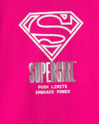Girls Supergirl Graphic Tee - Pink, image 3 of 3 slides